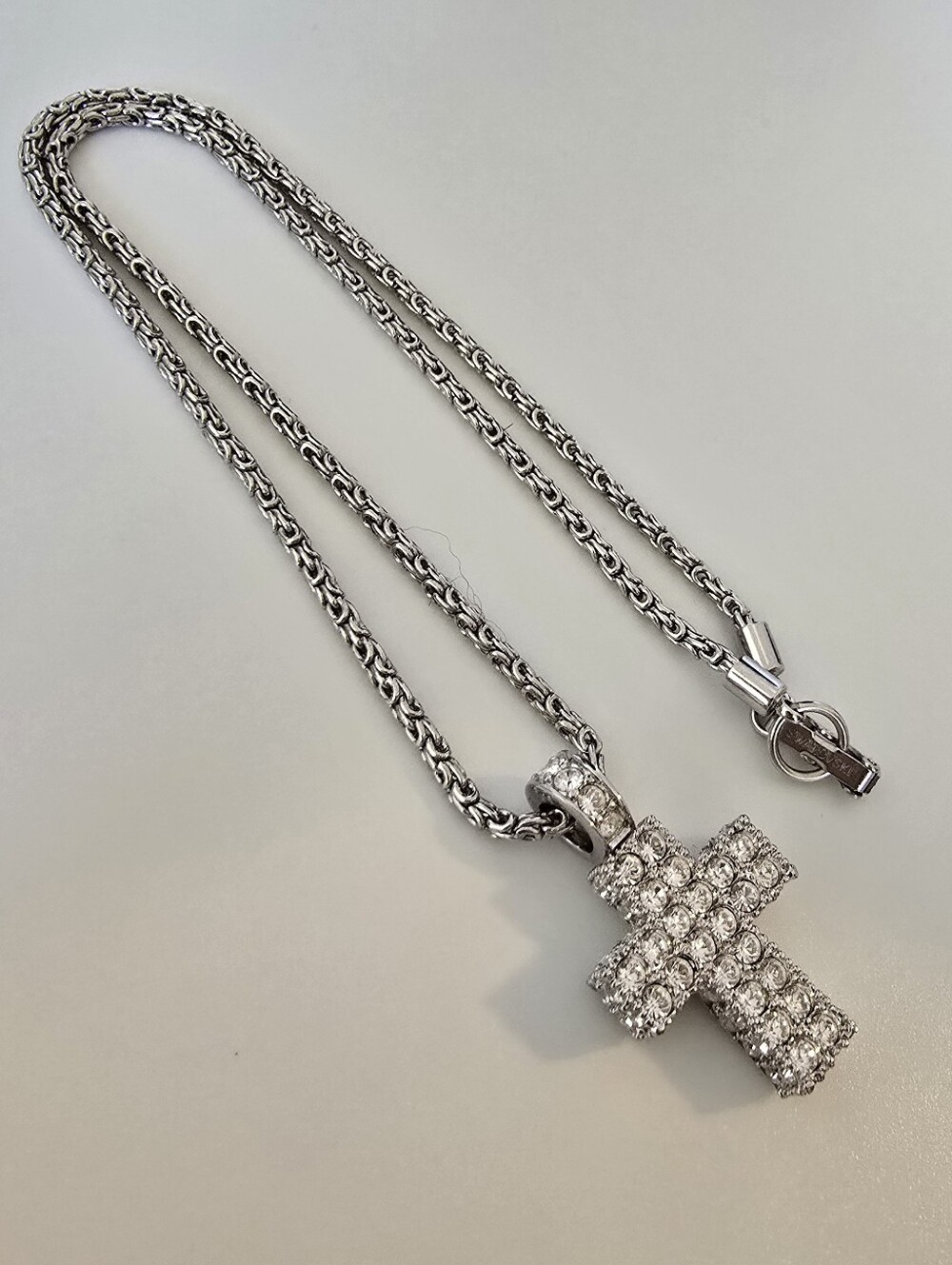 Swarovski Clear Crystals Cross Pendant Necklace